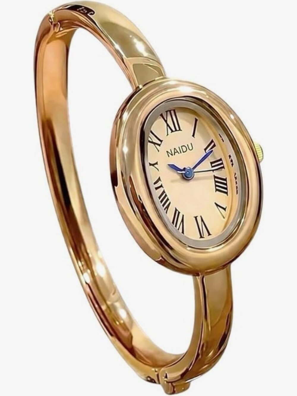 DESTANICO Women's Gold Bangle Watch Champagne Dial Roman Quartz NEW